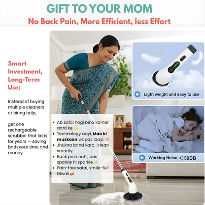 All-in-1 Electric Spin Scrubber Effortless Cleaning