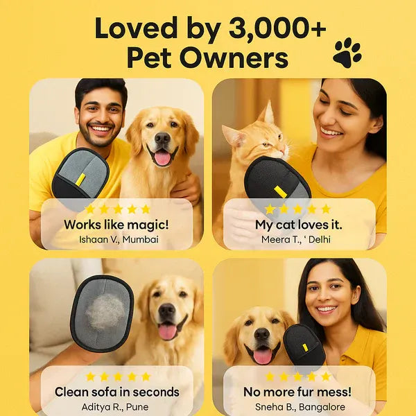 HypeBrav Pet Hair Removal Gloves