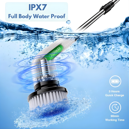 All-in-1 Electric Spin Scrubber Effortless Cleaning