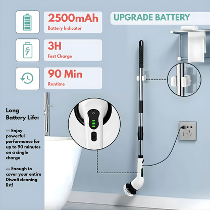 All-in-1 Electric Spin Scrubber Effortless Cleaning