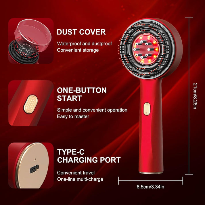 Red Light Therapy Scalp Massager Hair Comb