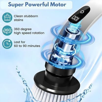 All-in-1 Electric Spin Scrubber Effortless Cleaning